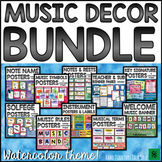 Bulletin Board BUNDLE: Editable Watercolor Music Classroom Decor