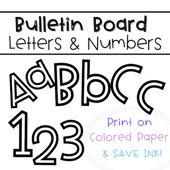 Bulletin Board Black and White Letters and Numbers by Eden Kreations