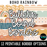 Bulletin Board Borders - Boho Rainbow