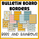 Bulletin Board Borders Cute Bee and Rainbow Theme Classroom Decor