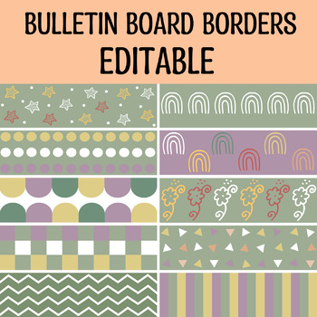 Bulletin Board Borders, Green Classroom Borders, Back to School Borders