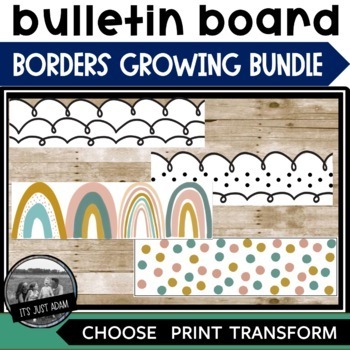 Preview of Bulletin Board Borders Growing Bundle!