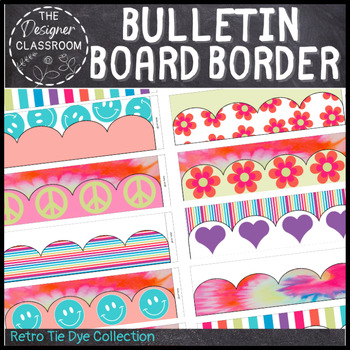 Bulletin Board Borders | Retro Tie Dye Classroom Decor | TPT