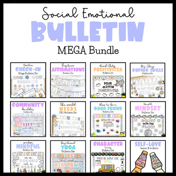 Preview of Back to School Bulletin Board Ideas | SEL Classroom Decor Bundle | Counseling