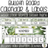 Bulletin Board Calendar Set - Water color Tropical Desert Theme