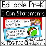 Editable Bulletin Board "I Can" Statement Cards {TSG Head Start Pre-K}