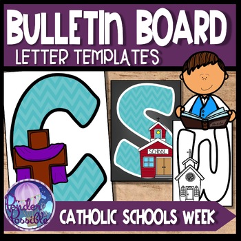 Preview of Bulletin Board Letters - Catholic Schools Week (CSW)