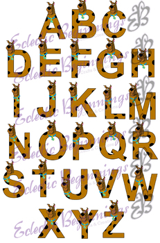 Preview of Bulletin Board Decor-Scooby Doo Letters Alphabet