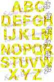 Bulletin Board Decor-Softball Letters Alphabet