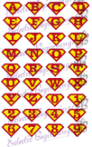 Bulletin Board Decor-Superman Logo Alphabet Letters Numbers