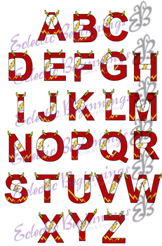 Preview of Bulletin Board Decor-The Flash Alphabet Letters
