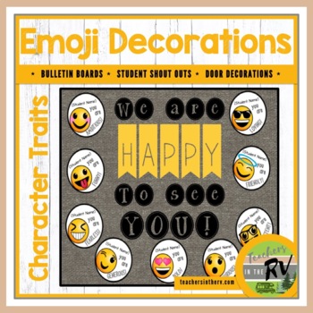 Preview of Welcome Back to School Bulletin Board  |  Emojis