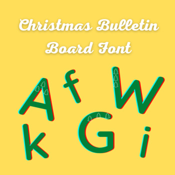 Preview of Bulletin Board Font - Christmas Lettering
