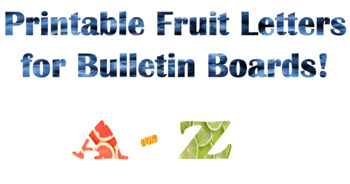 Preview of Bulletin Board Fruit Letters - Pintables