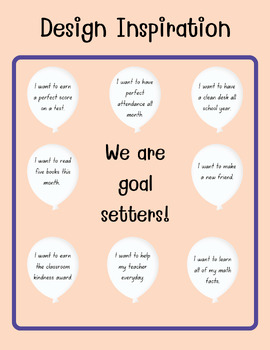Preview of Bulletin Board Goal Setters for classrooms Activity
