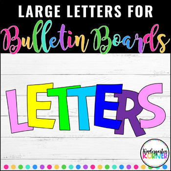 Preview of Bulletin Board Letters and Numbers Set - Large Letters Uppercase Lowercase