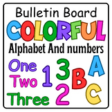Bulletin Board Ideas : Coloring Alphabet A-Z and Numbers 0