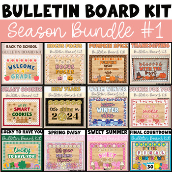 Preview of Bulletin Board Kit BUNDLE #1, Seasonal Decor For the Year