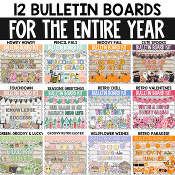 Preview of Bulletin Board Kit Bundle, Bulletin Boards for the ENTIRE YEAR / Bundle #1