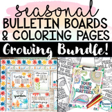 Bulletin Board Kit Bundle & Coloring Pages Posters Summer 