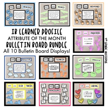 Preview of Bulletin Board Kit: IB Learner Profile Attributes BUNDLE