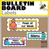Bulletin Board Set LABELS with cute kids