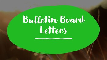 Bulletin Board Lettering by Cathy Fitzpatrick | Teachers Pay Teachers