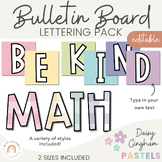 Bulletin Board Lettering Pack | Daisy Gingham Pastel Class