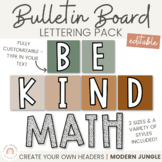 Bulletin Board Lettering Pack | EDITABLE | Modern Jungle