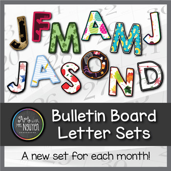 Preview of Bulletin Board Letters: 12 Month Seasonal Bundle