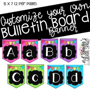 Bulletin Board Letters (2 per page) | TpT