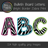Bulletin Board Letters: Bright Border Zebra Print (Classro