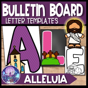 Preview of Bulletin Board Letters - ALLELUIA {Bible Theme}