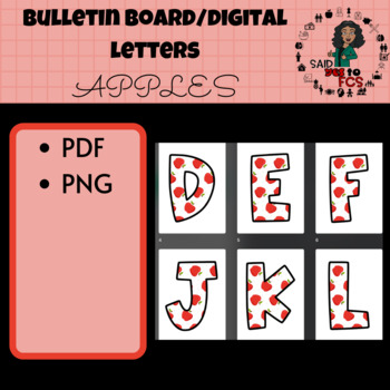 Preview of Bulletin Board Letters-APPLES