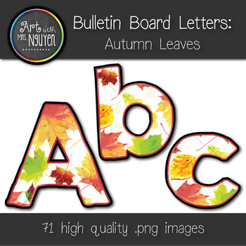 Preview of Bulletin Board Letters: Autumn Leaves (Classroom Decor)