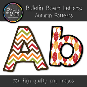 Preview of Bulletin Board Letters: Autumn and Thanksgiving (Classroom Decor)