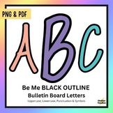 Bullet Board Letters: "Be Me" Handwritten Letters, Numbers