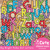 Bulletin Board Letters - Big Bright Polka Dot Letters