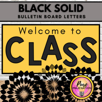 Preview of Bulletin Board Letters Black Solid