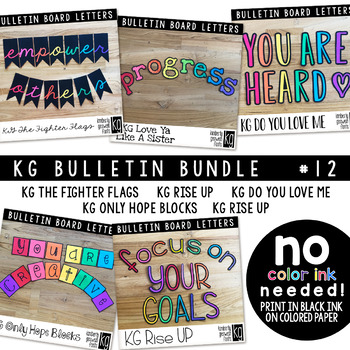 Preview of Bulletin Board Letters Bundle #12 KG