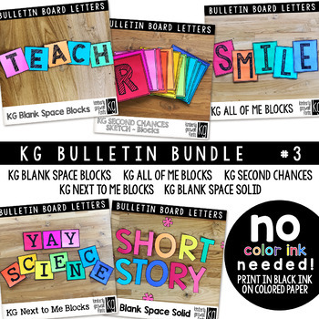 Preview of Bulletin Board Letters Bundle #3 KG