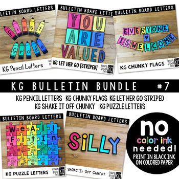 Preview of Bulletin Board Letters Bundle #7 KG