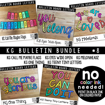 Bulletin Board Letters Bundle #8 KG Fonts by Kimberly Geswein Fonts