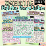 Printable Bulletin Board Letter Bundle: 7 Watercolor Alpha