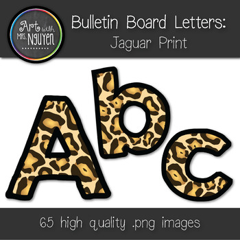 Preview of Bulletin Board Letters: Jaguar/Leopard Print (Classroom Decor)