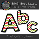 Bulletin Board Letters: Christmas Chevron (Classroom Decor)