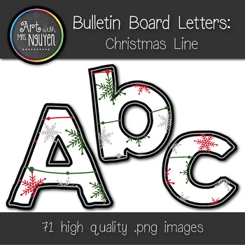 Preview of Bulletin Board Letters: Christmas Line (Classroom Decor)