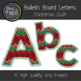 Bulletin Board Letters: Christmas Quilt (Classroom Decor)