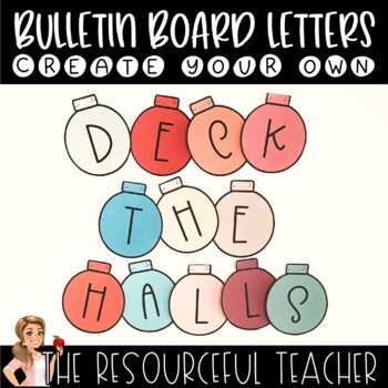 Preview of Bulletin Board Letters | Christmas Tree Ornaments