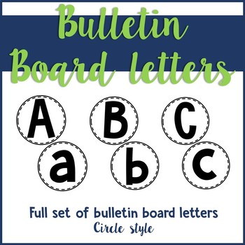 Preview of Bulletin Board Letters - Circles
